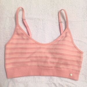 Pink Ribbed Bralette